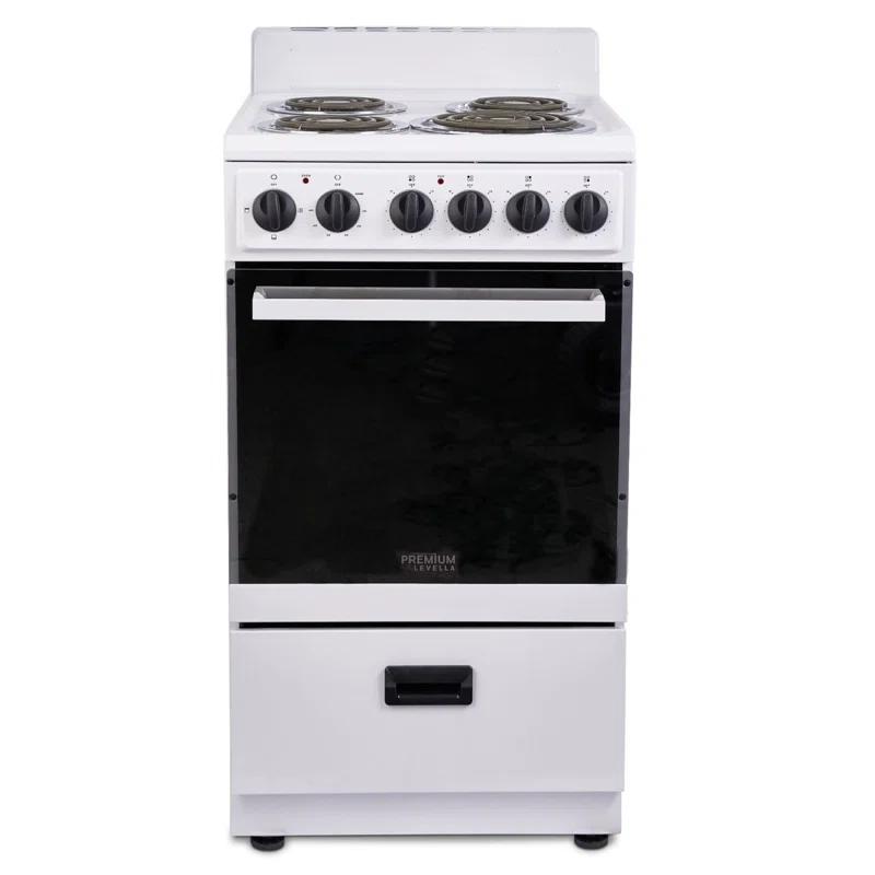 Premium Levella 20" 2.2 Cubic Feet Smart Electric Free Standing Range with 4 Burners