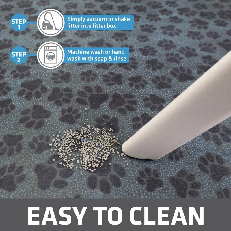 Drymate Cat Litter Mat for Litter Box, Protective & Decorative - Absorbent, Waterproof, Machine Washable
