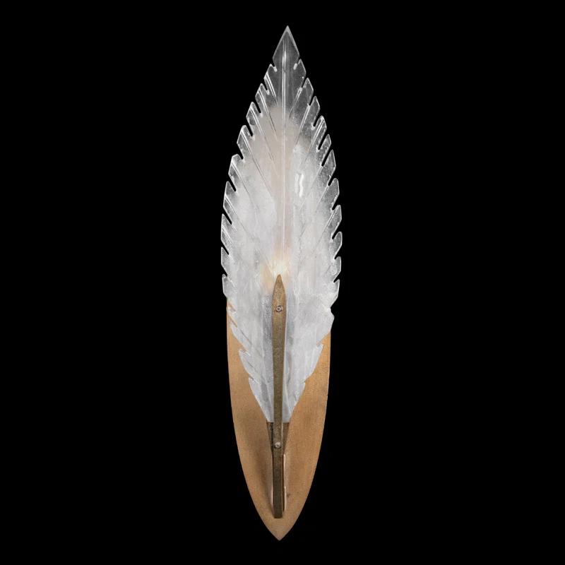 Fine Art Handcrafted Lighting Plume Armed Sconce