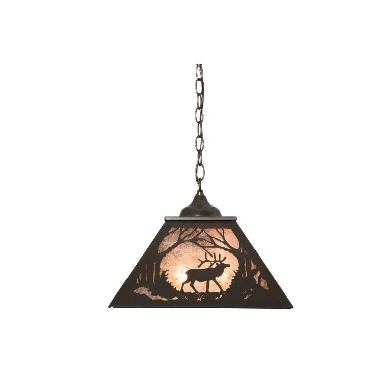 Rustic Lodge 2 - Light Timeless Bronze Cone Pendant