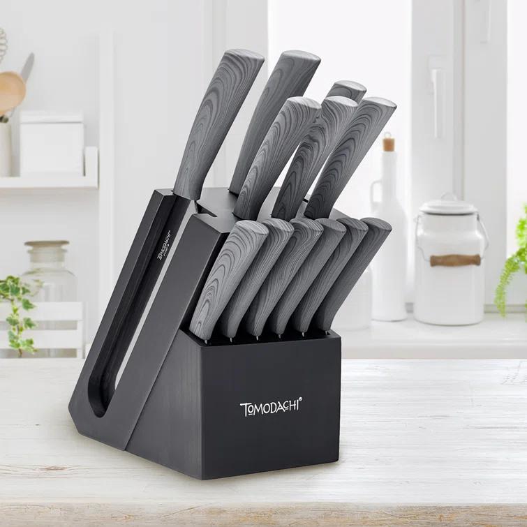 Tomodachi Raintree Ash 13 Piece Cutlery Knife Block Set