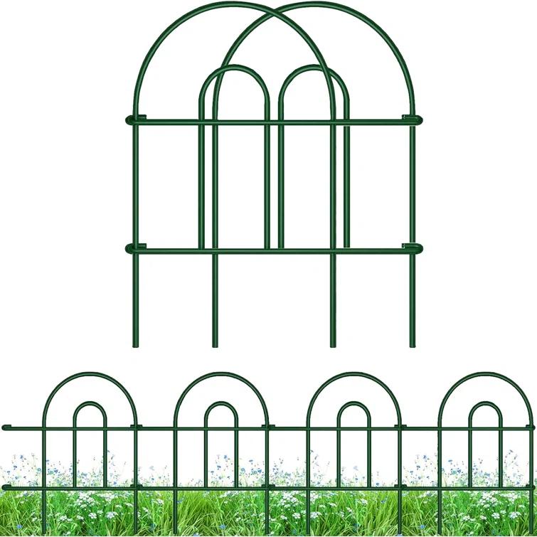 Amagabeli 35panels Decorative Garden Fence 18inchl x 50ft Border Animal Barrier Fence Border Green Thicken
