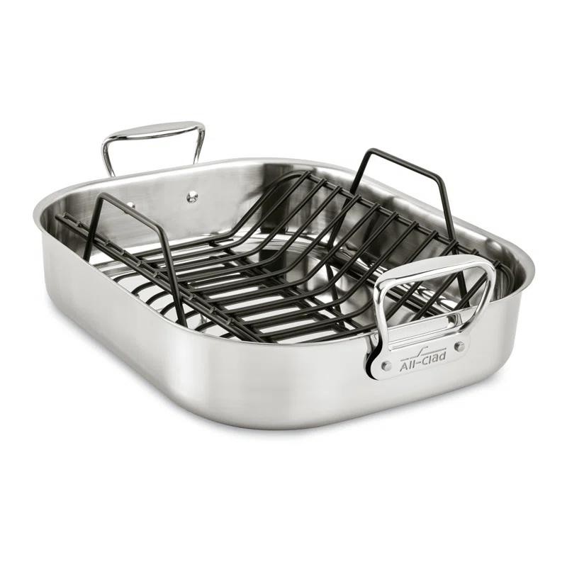 All-Clad ® Stainless Steel Large 16" Roaster with Rack