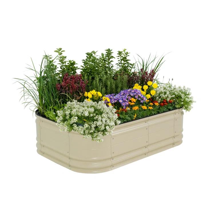 Vego Garden Novel 17" Tall 6 In 1 Modular Metal Outdoor Raised Garden Bed