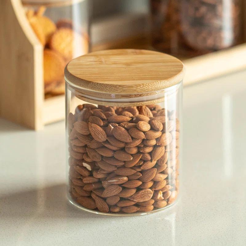 Basicwise Basicwise Versatile 3-tier Bamboo Spice Rack And Pantry Organizer With 13 Glass Jars – Perfect For Countertop Storage In Kitchens To Keep  Seasoning Containers Neatly Displayed And Easily Accessible