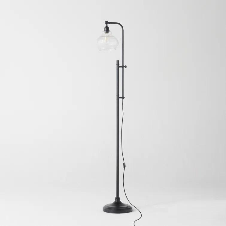 Brightech Austin 69 in. Modern Height Adjustable LED Industrial Floor Lamp, Bulb Included