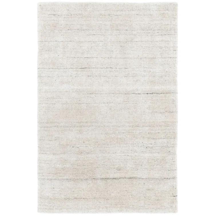 Icelandia White Hand Knotted Viscose Rug