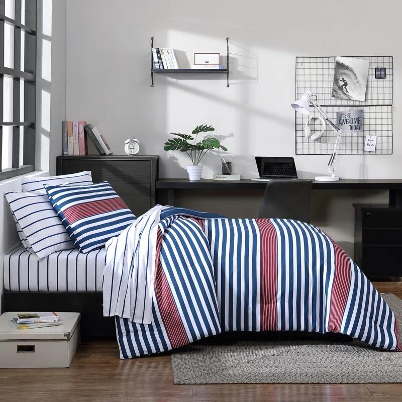 Nautica Nautica Kennedy Stripe Reversible Navy Comforter Set