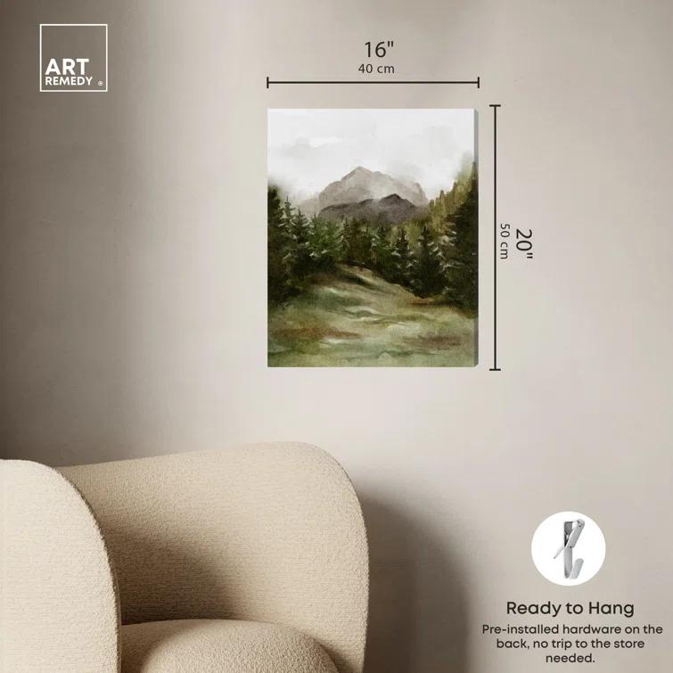 Art Remedy Watercolor Landscapes " April Woodland " by Art Remedy on Canvas