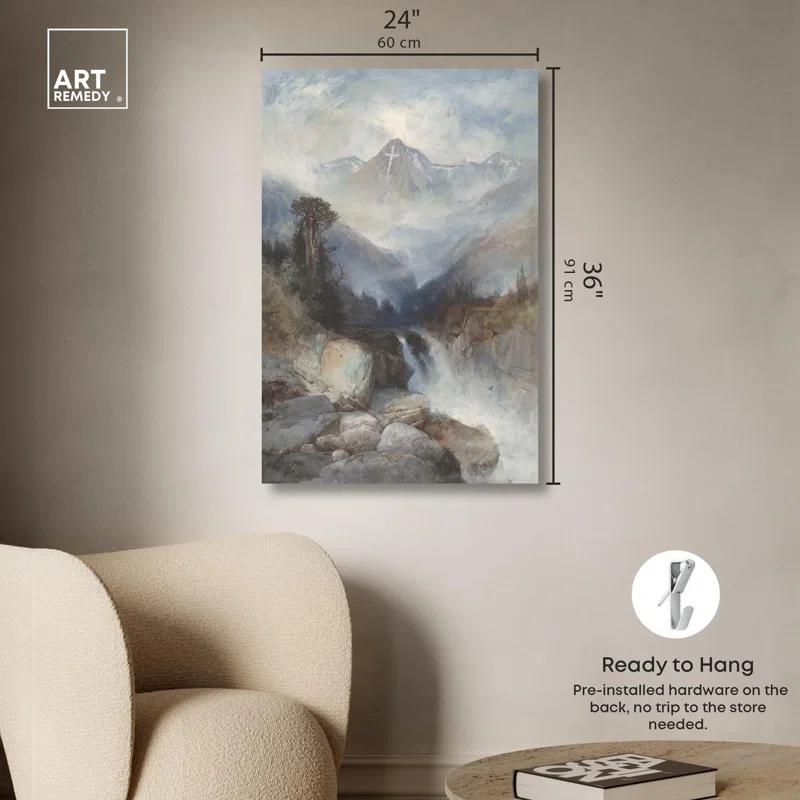 Art Remedy Mountain of Holy Cross Canvas Vintage Landscape Art by Art Remedy
