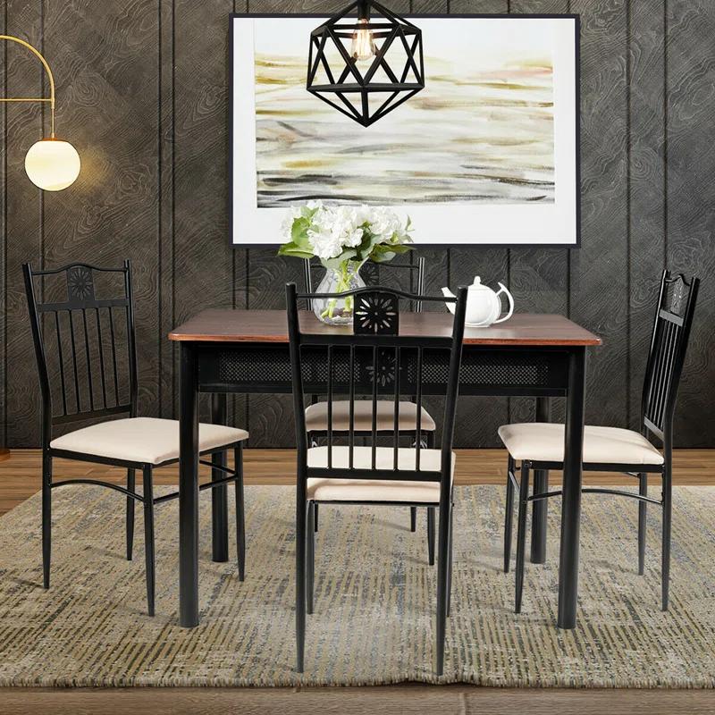 Costway 4 - Person Four Leg Dining Set