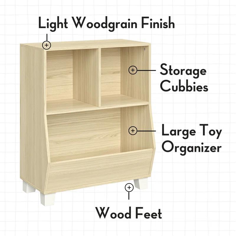 RiverRidge Home RiverRidge Kids Catch-All 24in Toy Storage Organizer with 2 Cubbies and 2 Storage Compartments