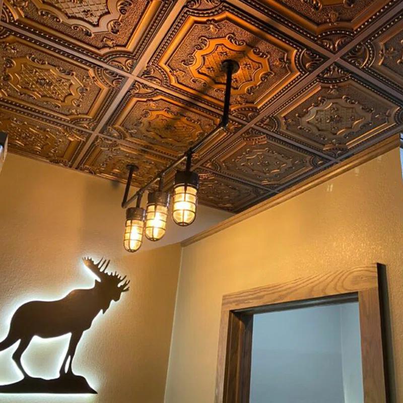 FromPlainToBeautifulInHours My Beautiful Damaris Drop-In or Glue-Up PVC Ceiling Tile (Set of 25)