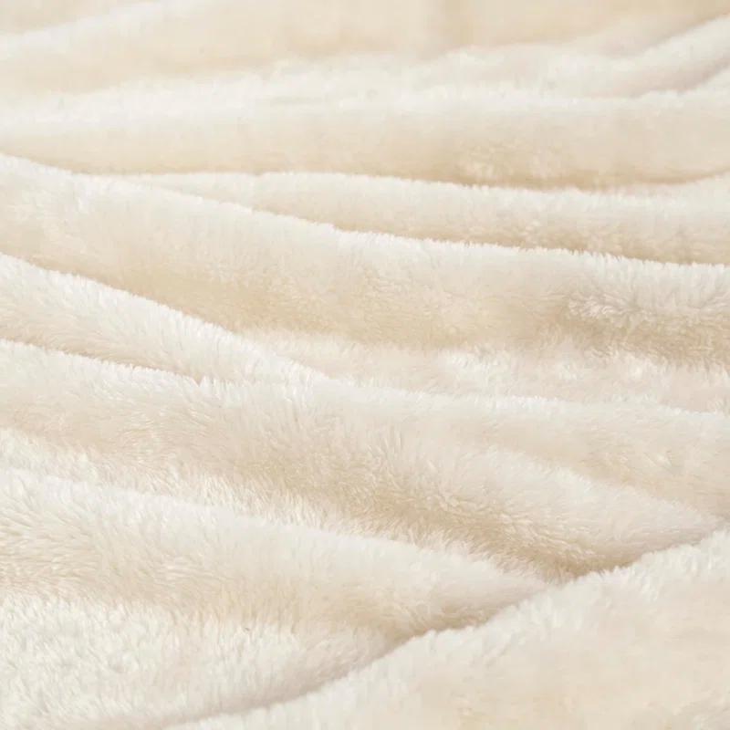 Superior Superior Solid Polyester Reversible All-Season Fleece Throws Blanket