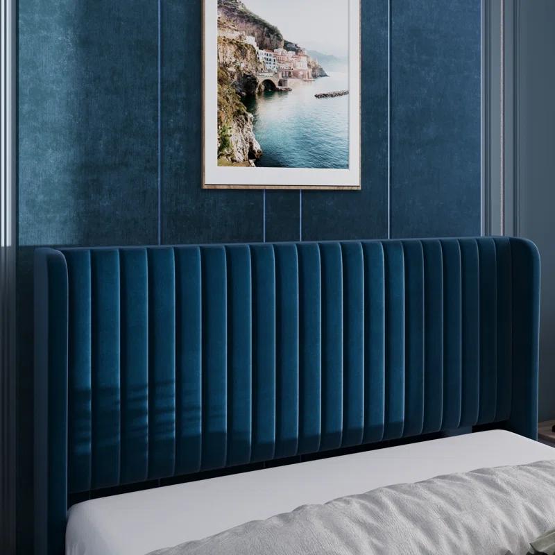 Candler Upholstered Platform Bed with Wingback