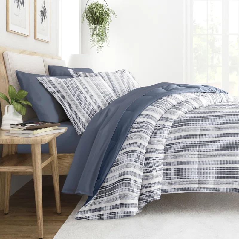 7-Piece Bedding Bundle - Pattern Comforter and Sheet Set
