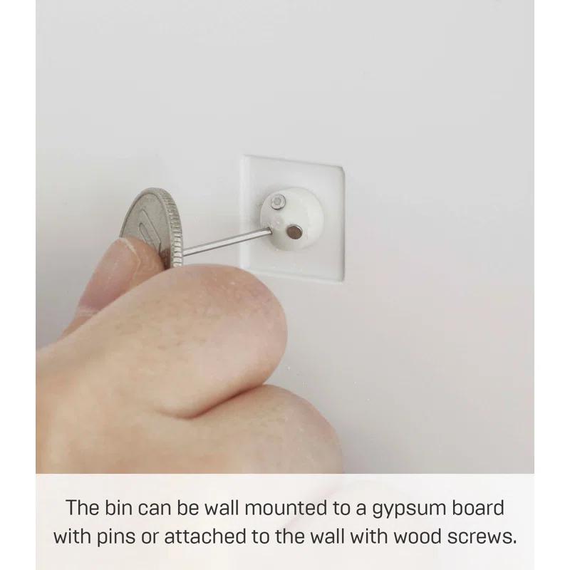 Yamazaki Home Tower Yamazaki Home Wall Mounted Storage Or Trash Bin, Small Wastebasket