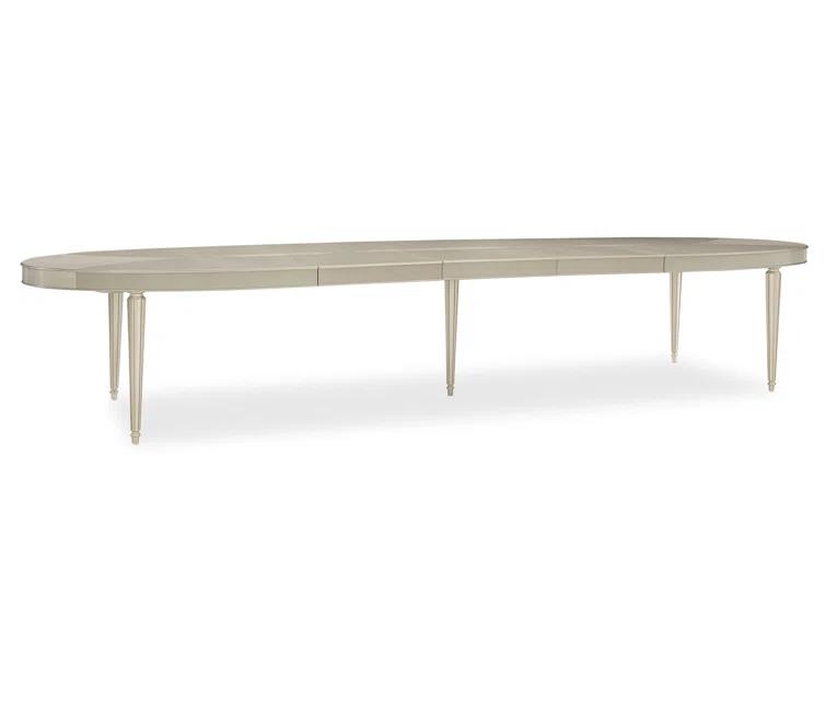 Caracole Classic Maple Oval Metal Base Dining Table
