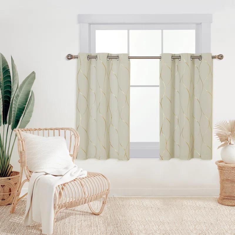 Everly Quinn Boulus Polyester Room Darkening Curtain Pair