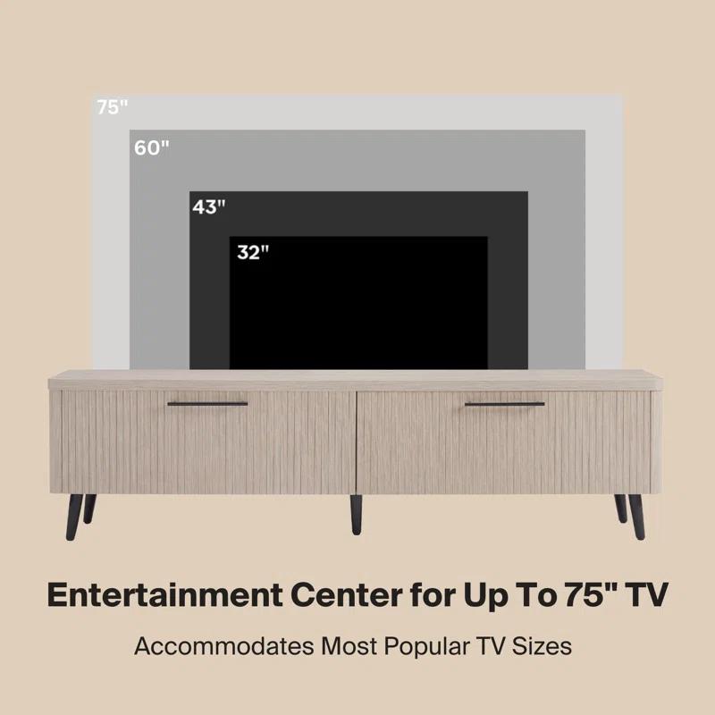 Manhattan Comfort Jodie 68.9" Mid-Century Modern TV Stand