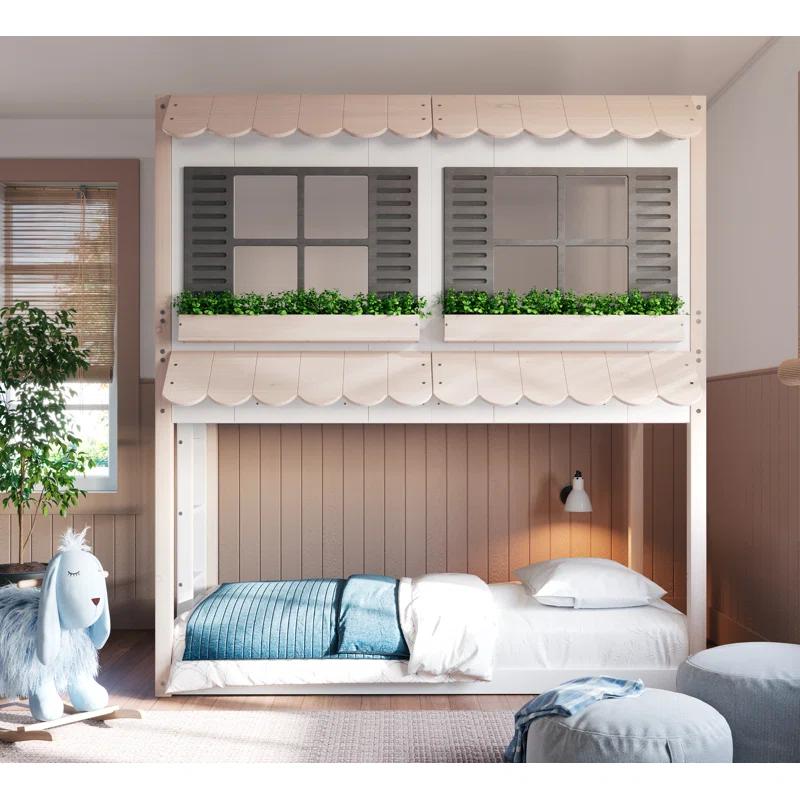 Child Craft Play House Twin Over Twin Standard Bunk Bed