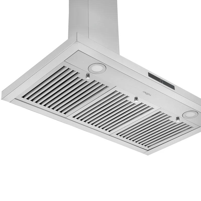 Ancona 36" Stainless Steel 600 CFM Convertible Wall Range Hood with Baffle Filter