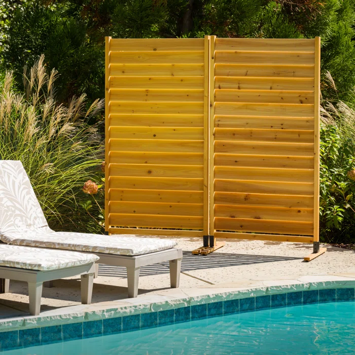 Enclo 6.1ft H x 3.1ft W (1 Panel) Freestanding or Surface Mounted Enclo Sierra Privacy Screen, Wood Fence Screen, Outdoor or Indoor Decorative Privacy Panel, Great for Balcony, Patio, Deck, EC18031