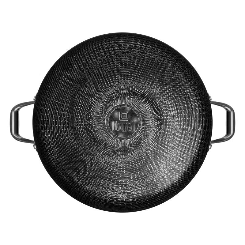 Livwell Livwell DiamondClad 14-inch Hybrid Nonstick Stainless Steel Everything Fry Pan Skillet with Tempered Glass Lid