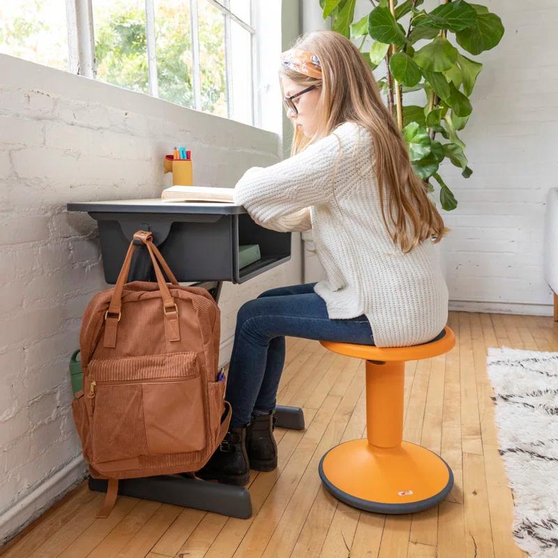 ECR4Kids ECR4Kids Sitwell Wobble Stool with Cushion, Adjustable Height, Active Seating