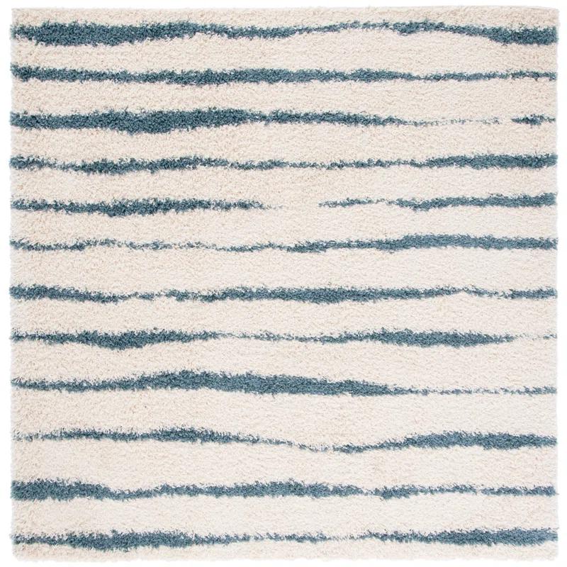 Breakwater Bay Evgeniy Venus Shag 600 Performance Striped Rug
