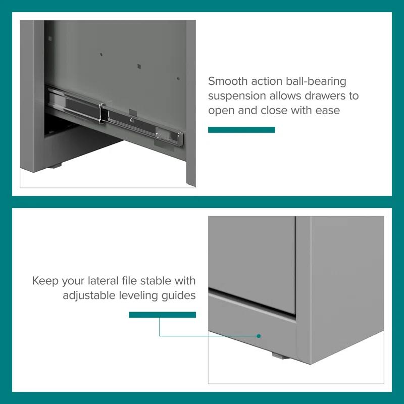 Inbox Zero Clete 30'' Wide 3 -Drawer Steel File Cabinet