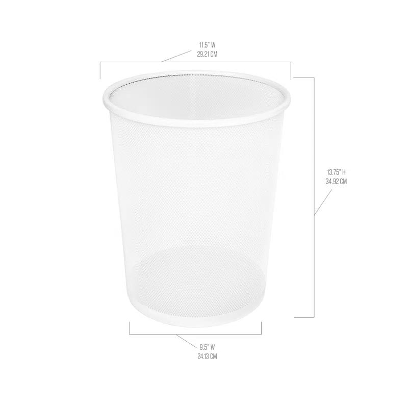 Seville Classics Mesh Trash Can, Waste Paper Basket, Round (Set of 2)