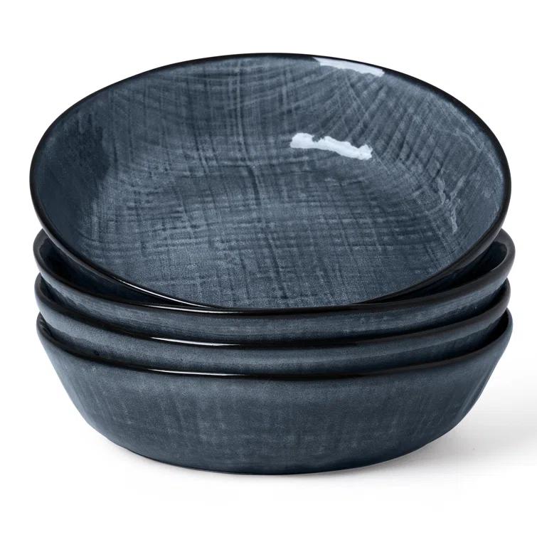 Esma Stoneware 32 Oz Large Pasta Bowl (Set of 4)