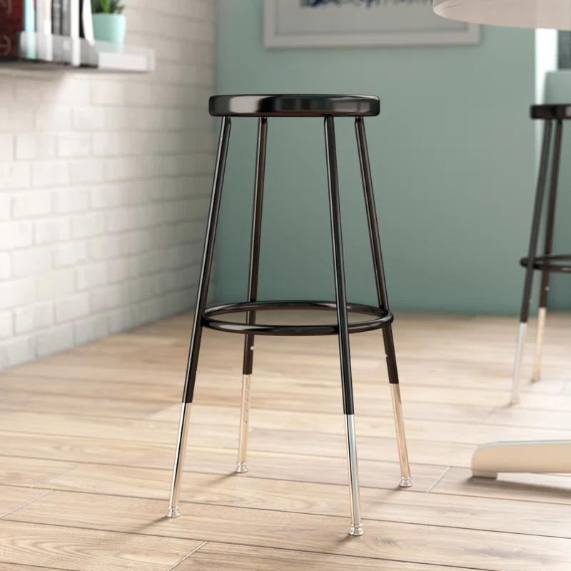 National Public Seating Adjustable Height Ergonomic Lab Stool with Footring