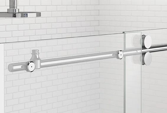 Vinesse 57" W x 76" H Single Sliding Frameless Shower Door