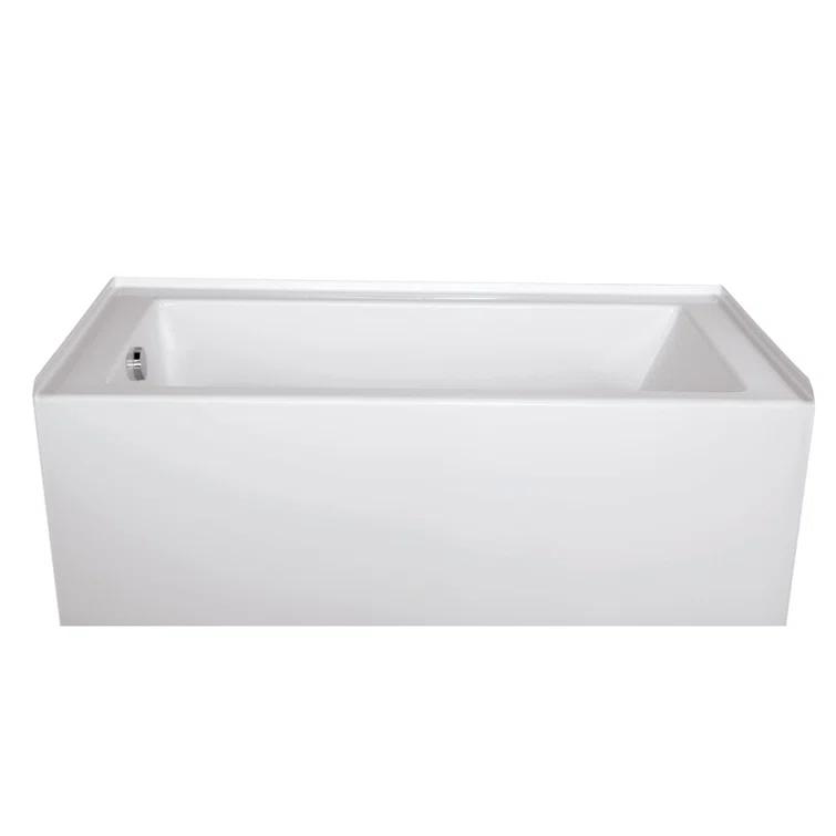 Hydro Systems Sydney 60'' x 34'' Alcove / Tile In Whirlpool Acrylic Bathtub SYD6034AWP-WHI-LH-WOV.WHI