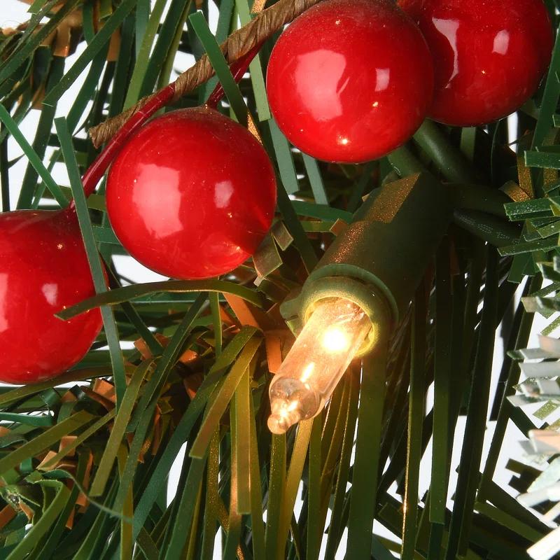 The Holiday Aisle® 9ft. Leavon Garland with Clear Lights