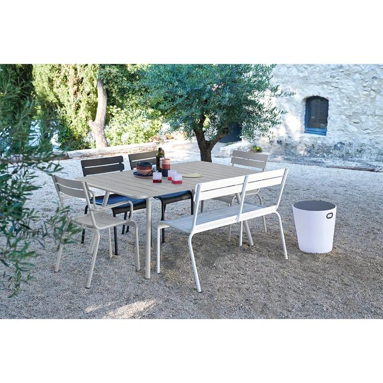 Luxembourg Aluminum/Powder Coated Aluminum Outdoor Stacking Dining Side Chair
