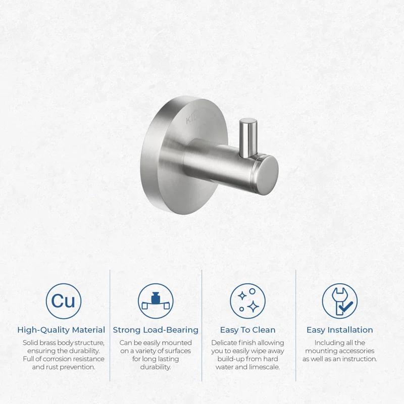 KIBI KBA1401BN Wall Mounted Robe Hook