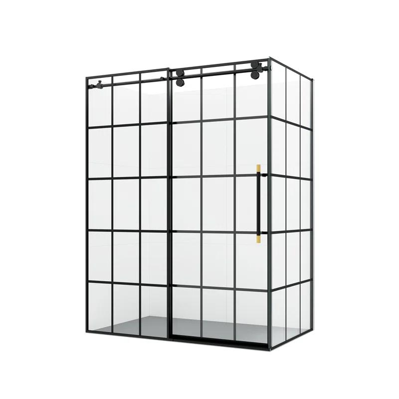 Puente 60'' W 78'' H Framed Rectangle Reversible Shower Enclosure