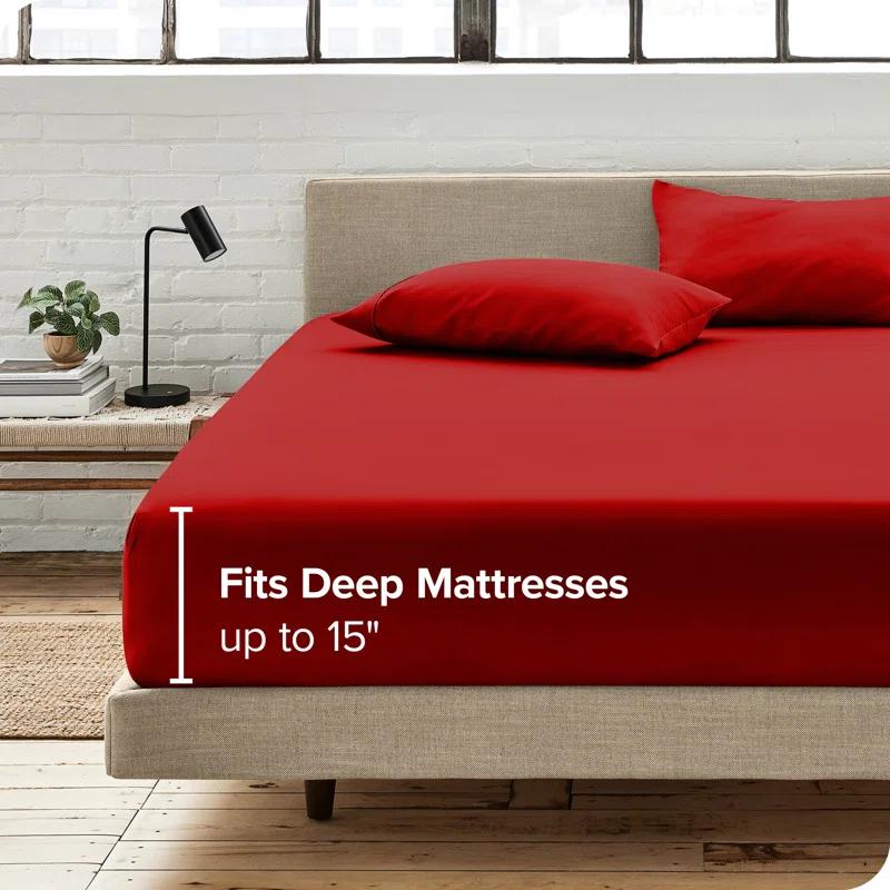 Bare Home Microfiber Fitted Sheet