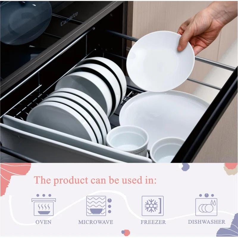 Hokku Designs 6 Inches Small Appetizer Plates Matte Porcelain, Elegant Mini Size Round Serving Plates For Dessert, Salad, Snacks, Set Of 6