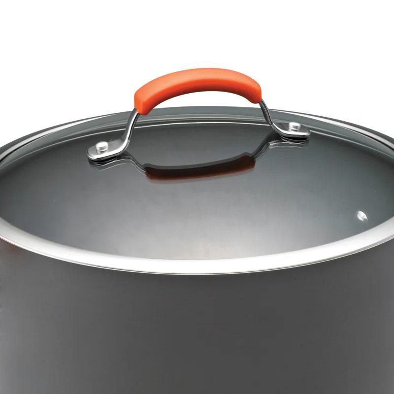 Rachael Ray Rachael Ray Brights Hard Anodized Nonstick Cookware Pots and Pans Set, 10 Piece, Gray with Handles