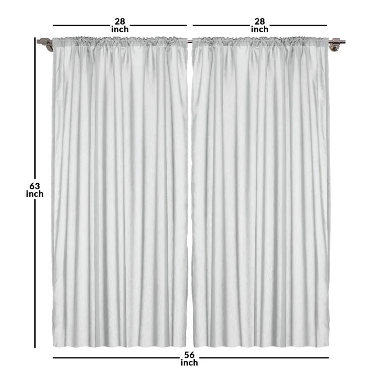 Ambesonne Semi-Sheer Rod Pocket Curtain Panels (Set of 2)
