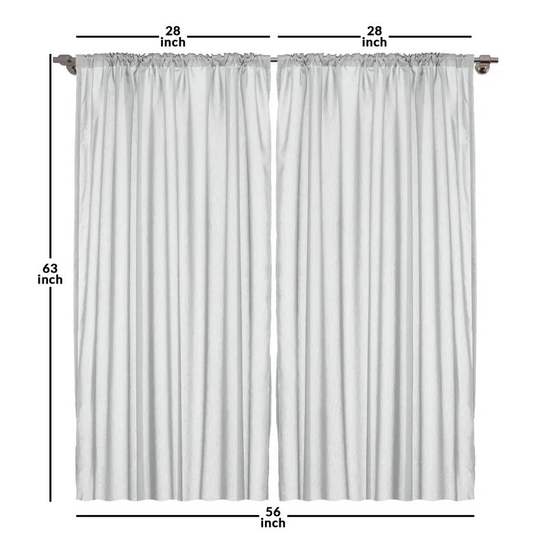 Semi-Sheer Rod Pocket Sliding Panel (Set of 2)