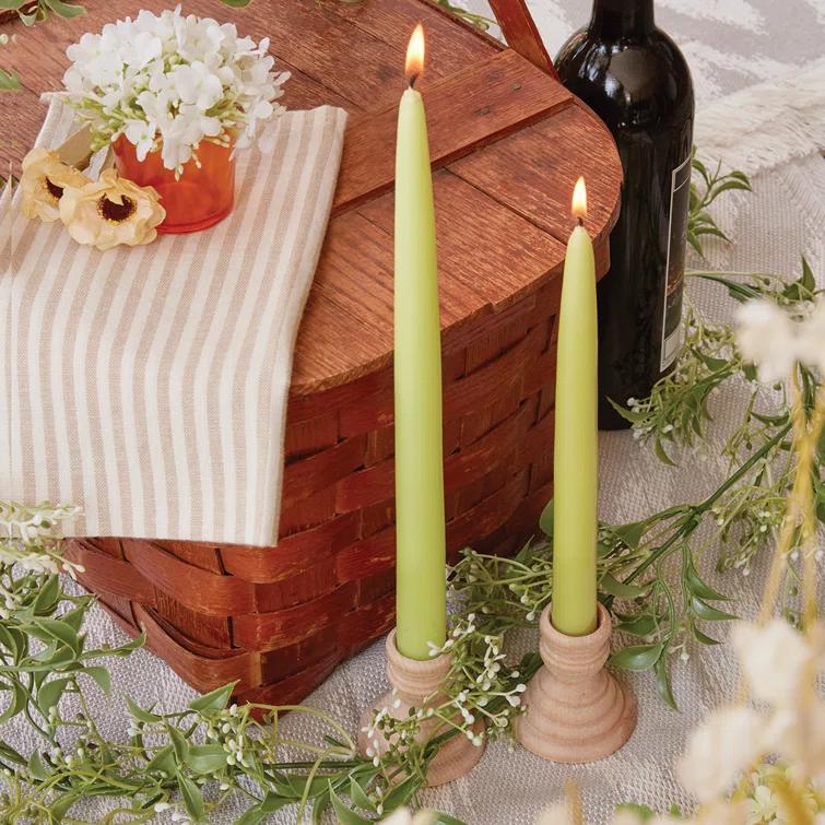 12 Piece Unscented Taper Candle Set (Set of 12)