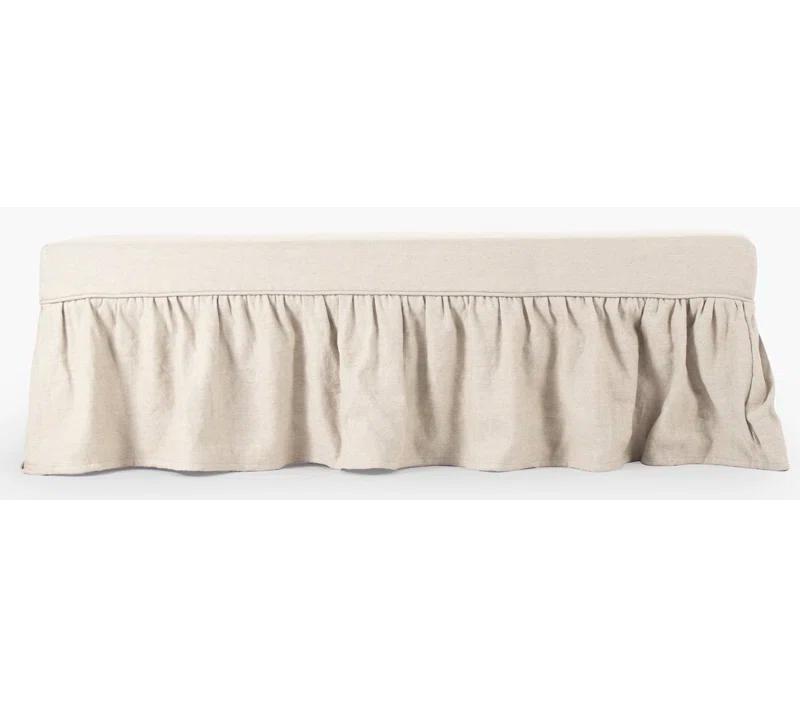 Zentique Elena Linen Blend Upholstered Bench