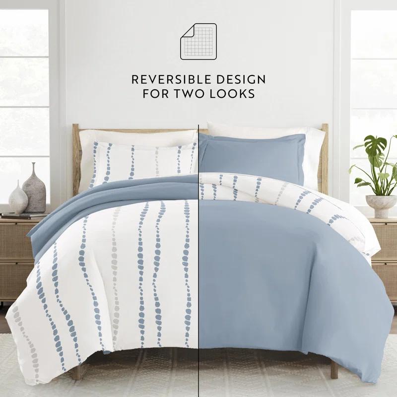 IEnjoy Home Urban Vibe Pattern Reversible Duvet Cover Set