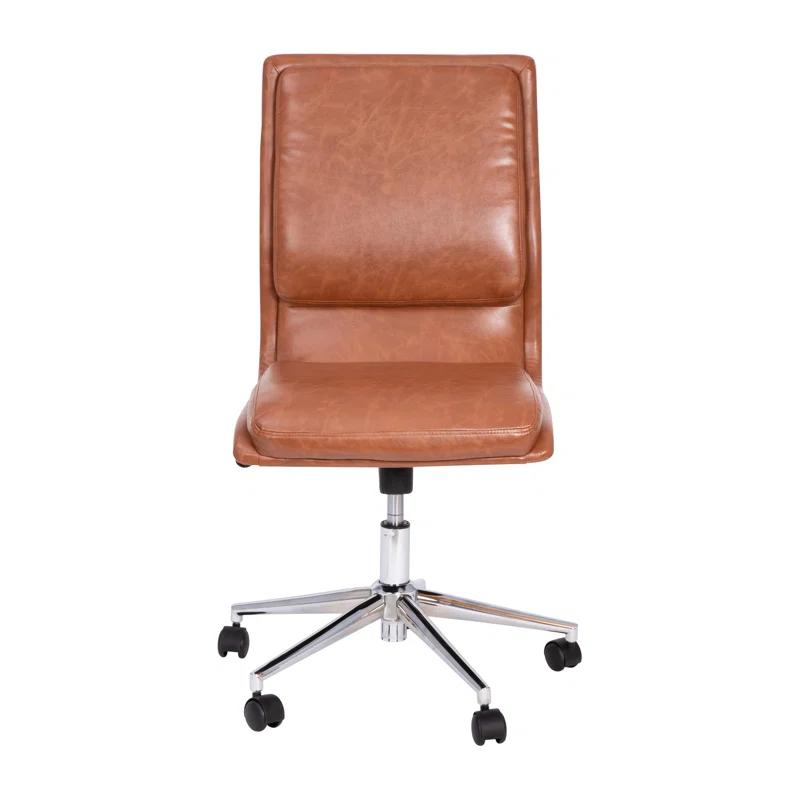 Flash Furniture Mid-Back Armless Office Task Chair with Metal 5-Star Base