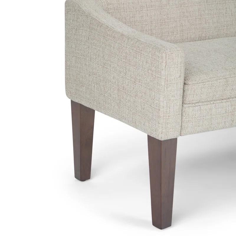 Simpli Home Parris Polyester Upholstered Bench